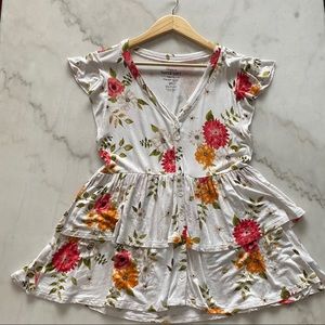 Torrid Button Up Babydoll Top (size 00/M)